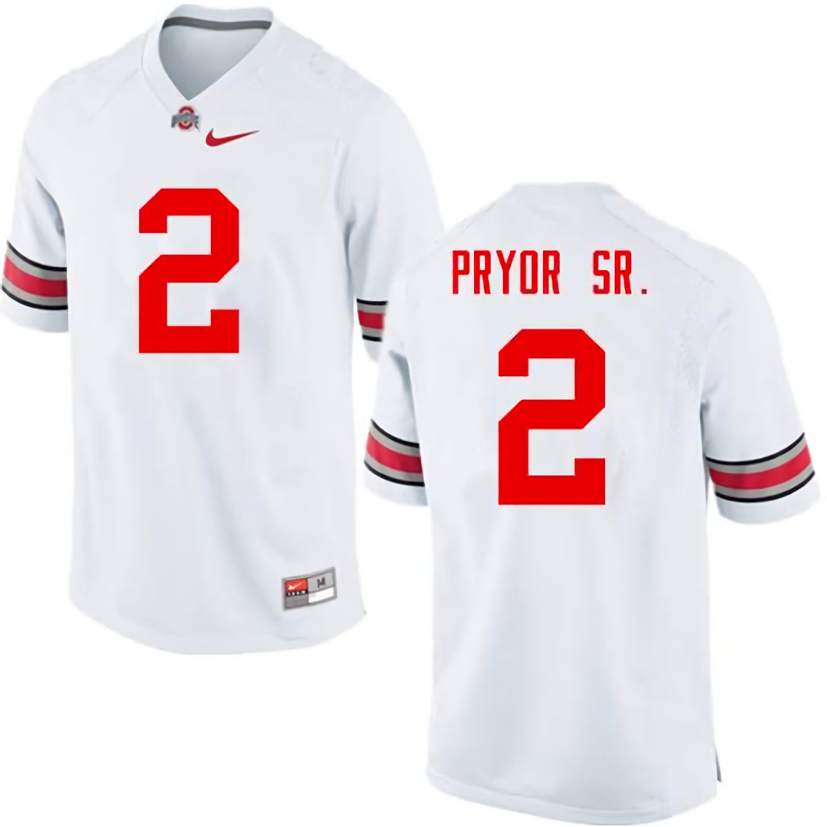 Terrelle Pryor Sr. Ohio State Buckeyes Men's NCAA #2 Nike White College Stitched Football Jersey AWB4556VK